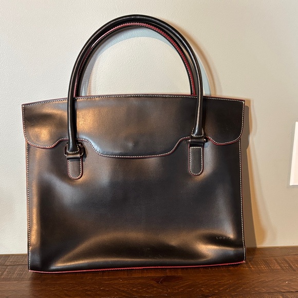 Lodis Handbags - LODIS, Genuine Black Leather Tote Bag